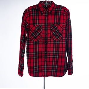 Classic Ralph Lauren Red Plaid Flannel Shirt